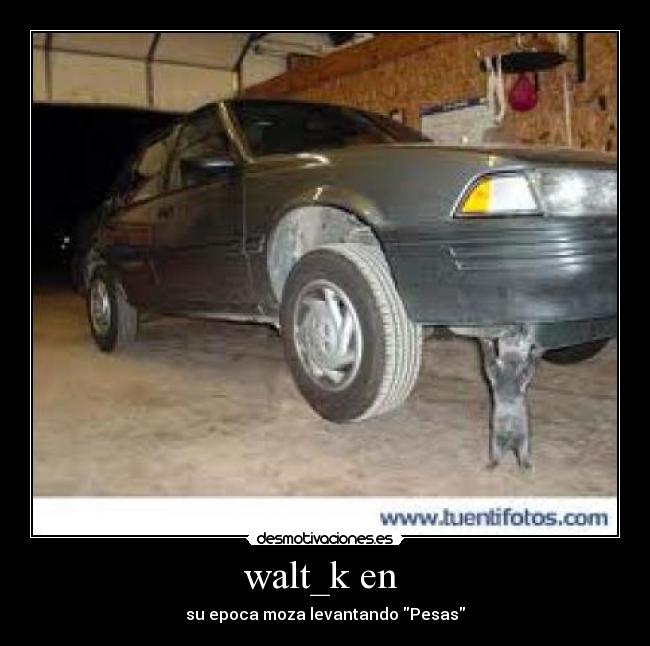 walt_k en - su epoca moza levantando Pesas