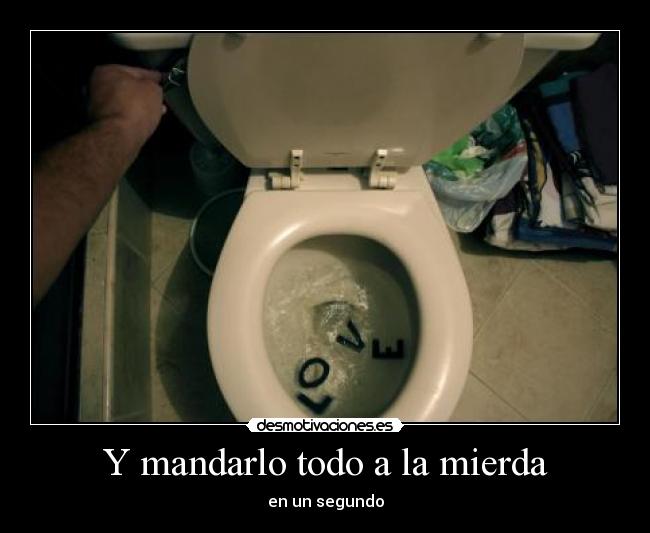 Y mandarlo todo a la mierda -
