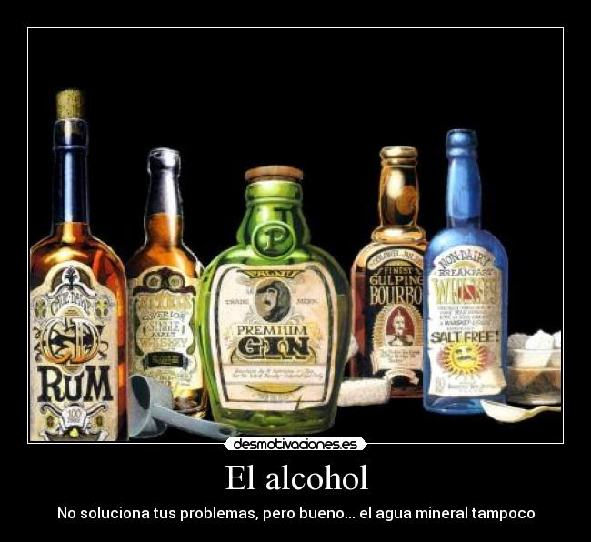 carteles alcohol agua solucionar problema desmotivaciones