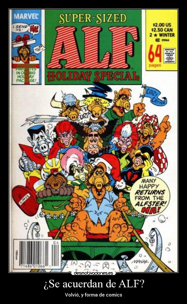 ¿Se acuerdan de ALF? - Volvió, y forma de comics