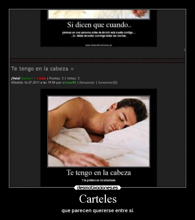 Carteles - que parecen quererse entre sí.