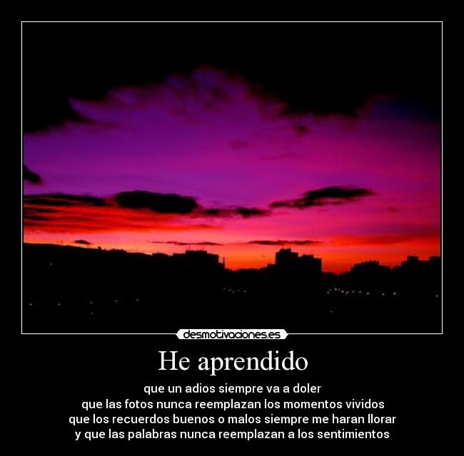He aprendido - 