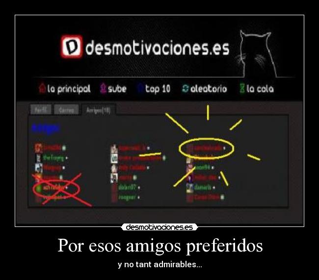 Por esos amigos preferidos - y no tant admirables...