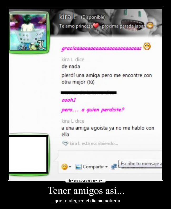 Tener amigos así... -