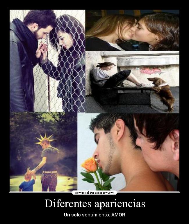 Diferentes apariencias - Un solo sentimiento: AMOR
