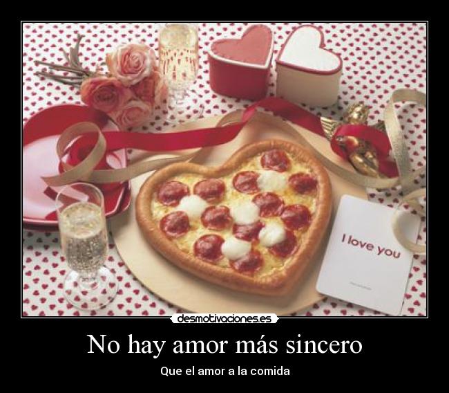 No hay amor más sincero -