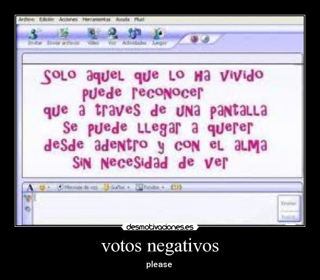 votos negativos -