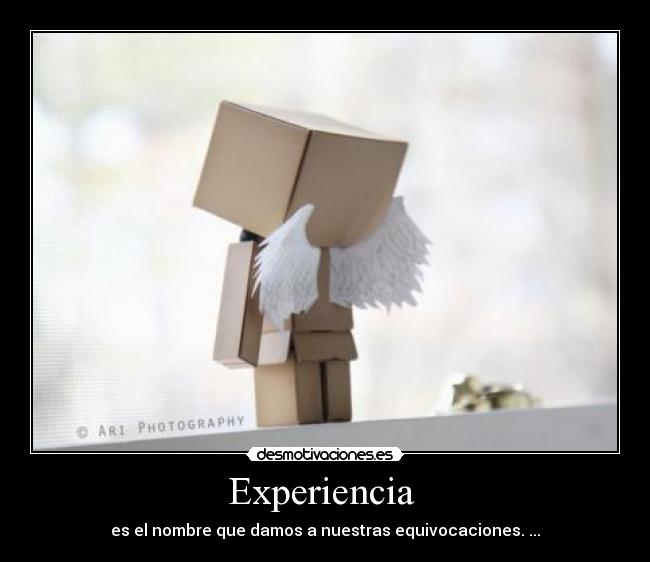 Experiencia - es el nombre que damos a nuestras equivocaciones. ...