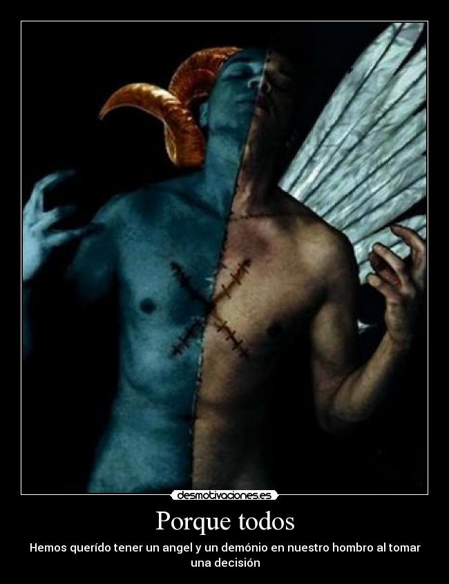 carteles demonio angel hombro desmotivaciones