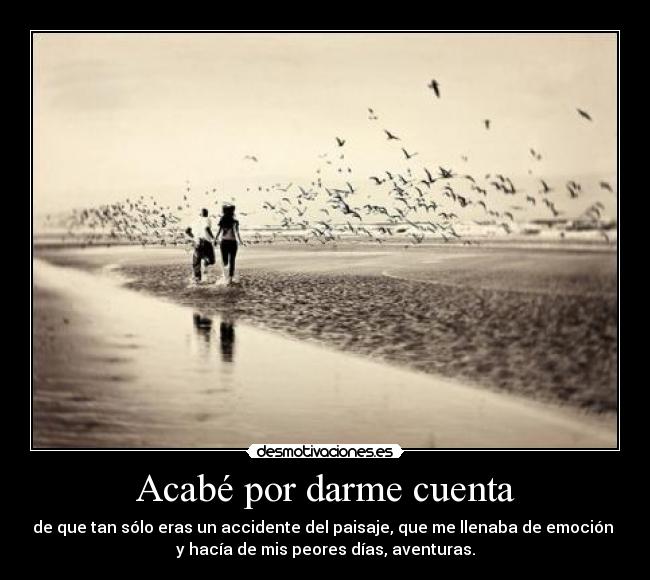 Acabé por darme cuenta - 