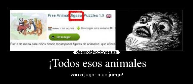 ¡Todos esos animales - van a jugar a un juego!