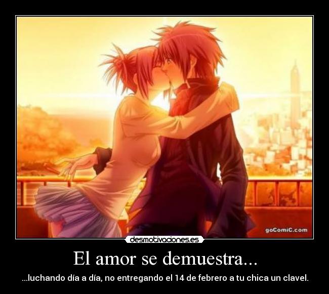 carteles amor clavel demostrar anime luchar dia desmotivaciones