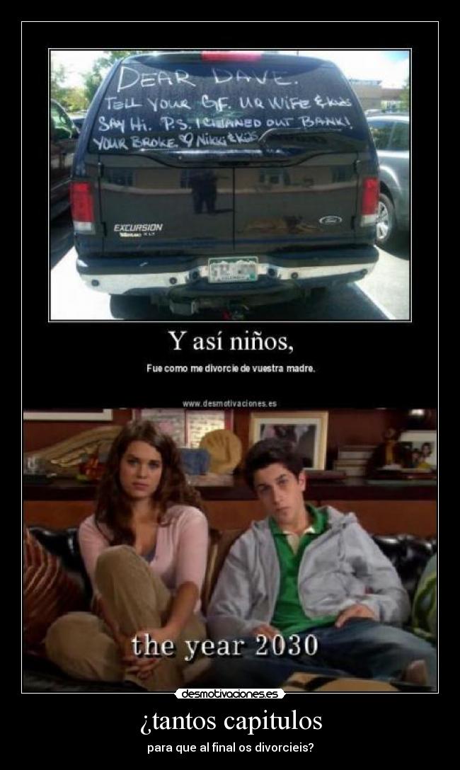 ¿tantos capitulos - para que al final os divorcieis?