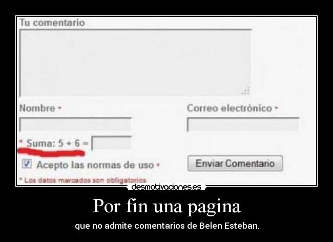 Por fin una pagina -