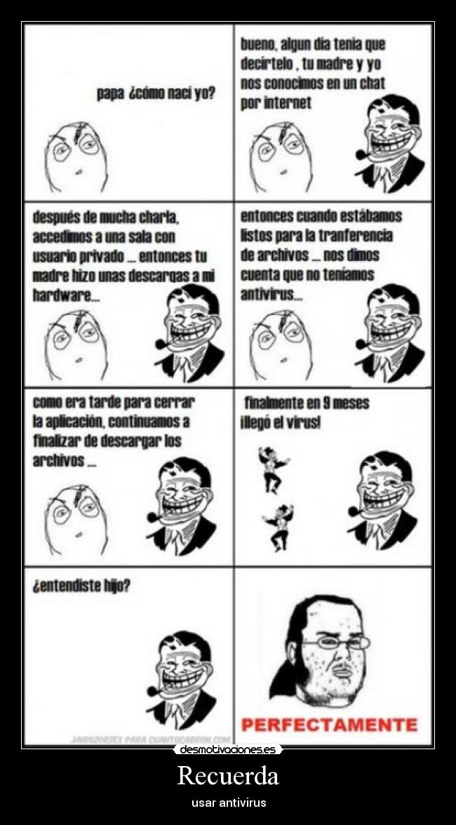 Recuerda - usar antivirus