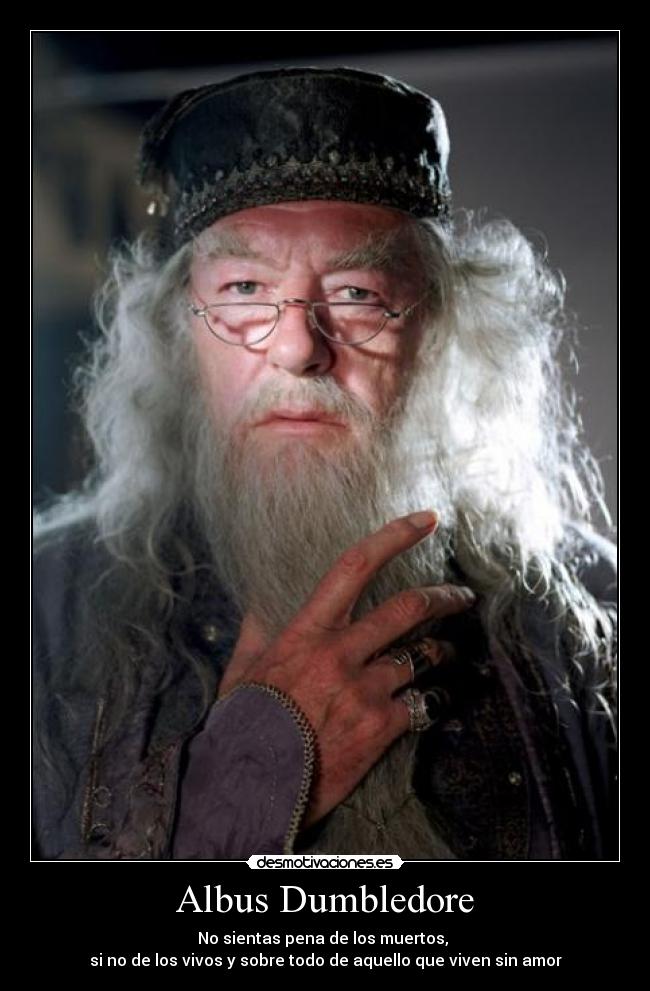 carteles albus dumbledore harry potter las reliquias muerte parte verdad muertos vivos pena desmotivaciones