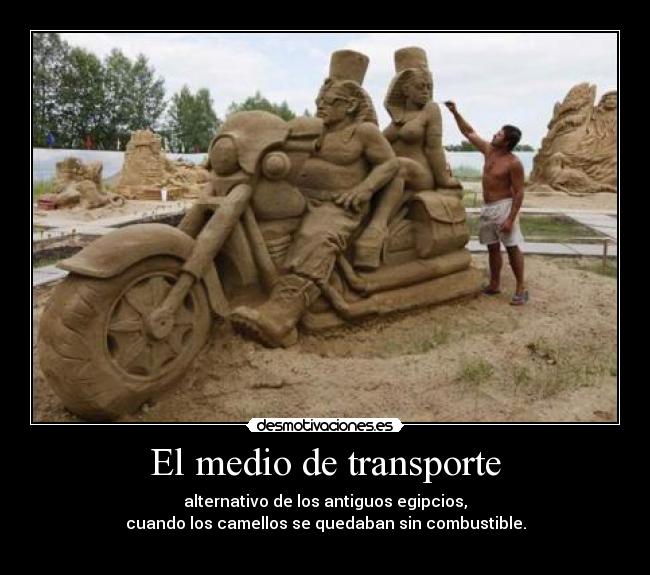El medio de transporte -