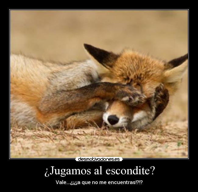 ¿Jugamos al escondite? - Vale...¿¡¿¡a que no me encuentras!?!?