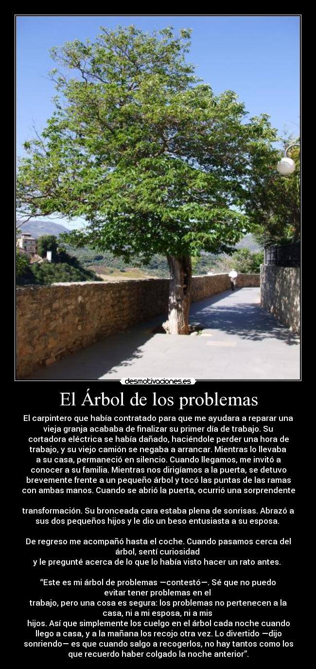 carteles problemas historia arbol desmotivaciones