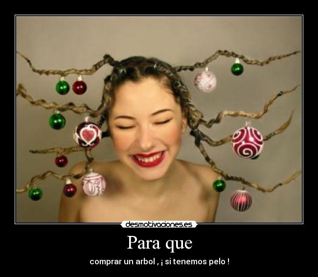 carteles arbol navidad pelo adorno desmotivaciones