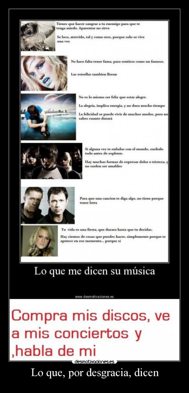 Lo que, por desgracia, dicen - 