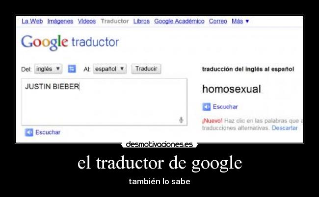 el traductor de google -
