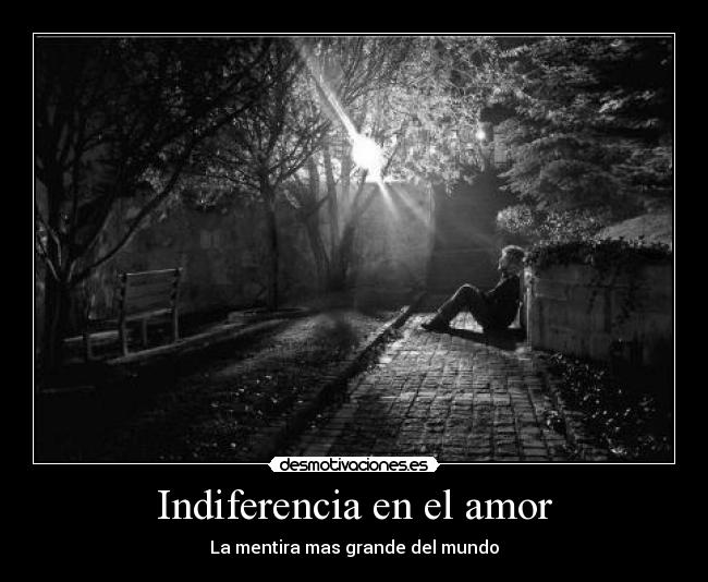 Indiferencia en el amor - La mentira mas grande del mundo