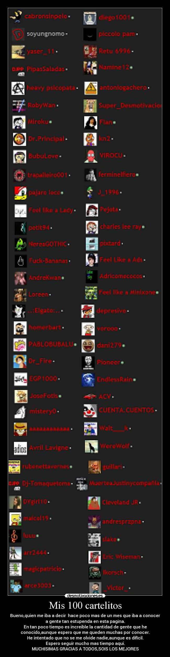 Mis 100 cartelitos -