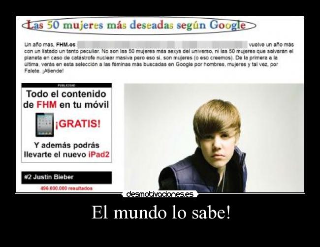 El mundo lo sabe! -