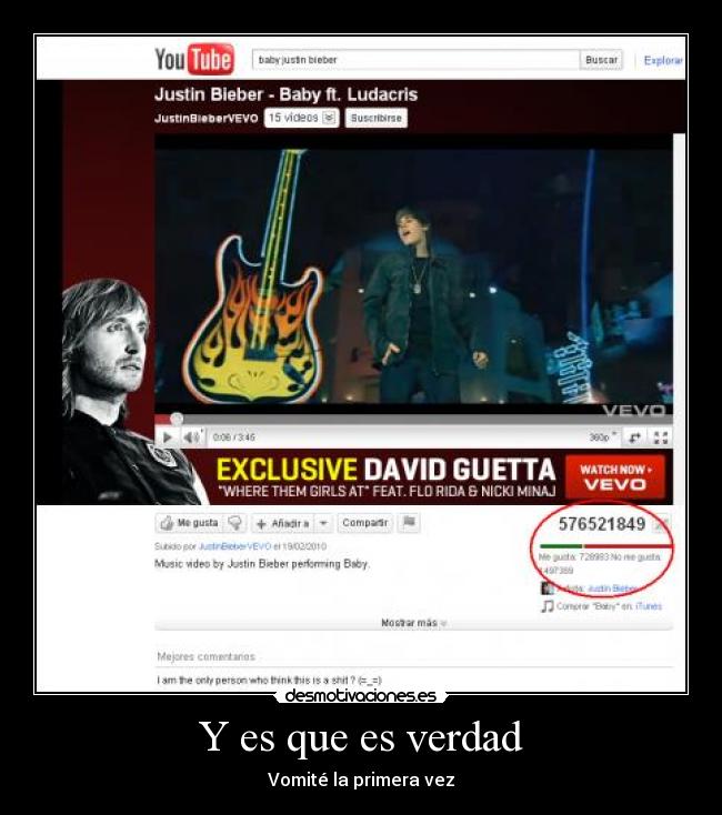 Y es que es verdad - Vomité la primera vez