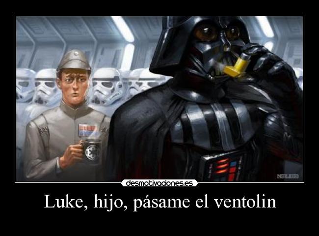 carteles darth vader asmatico desmotivaciones