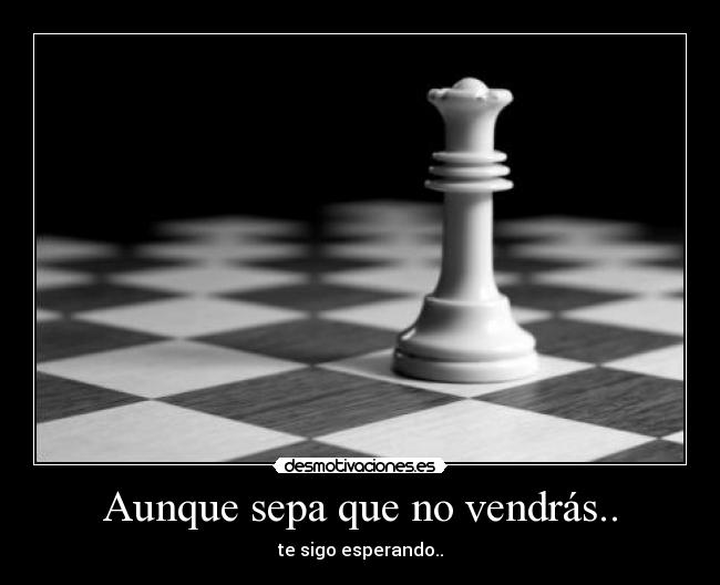 Aunque sepa que no vendrás.. - te sigo esperando..