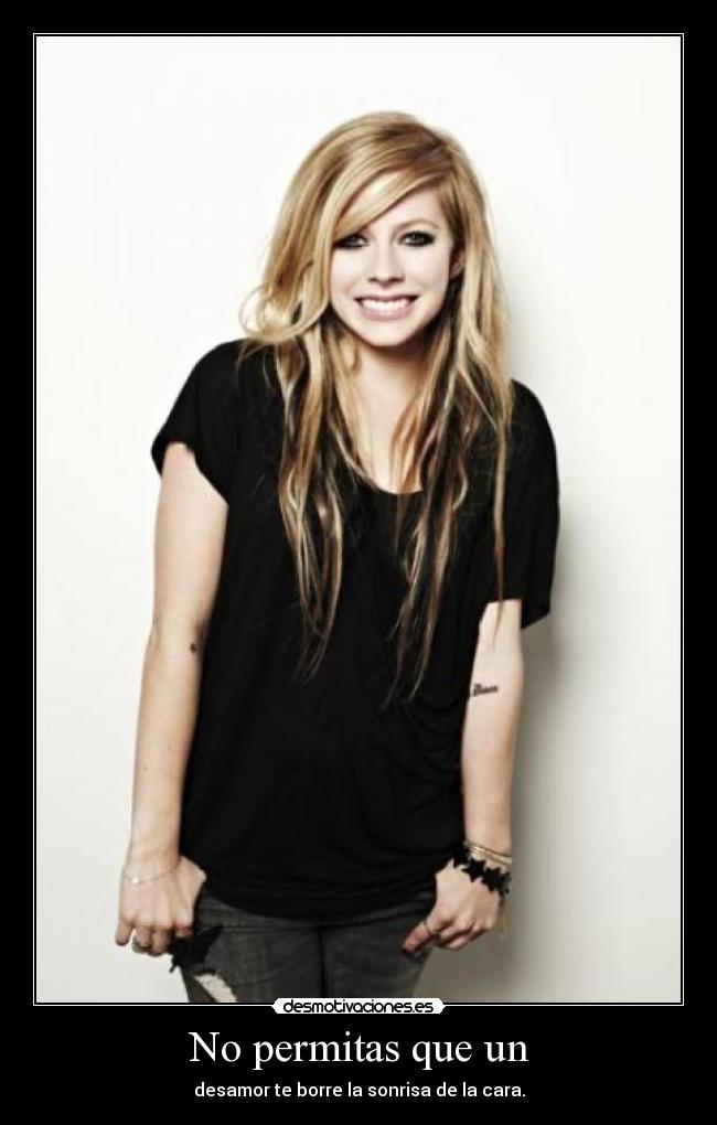 carteles avril lavigne sonrisa desmotivaciones