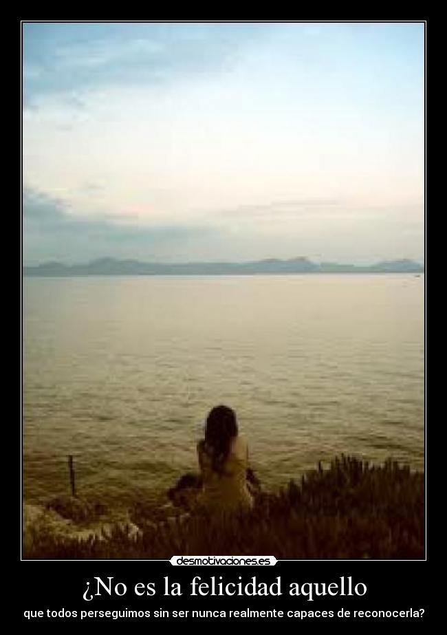 ¿No es la felicidad aquello -
