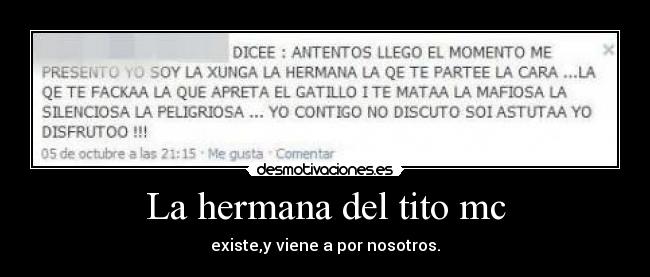 La hermana del tito mc -