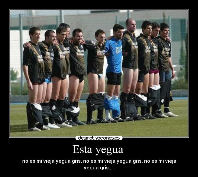 Esta yegua  - no es mi vieja yegua gris, no es mi vieja yegua gris, no es mi vieja yegua gris.....