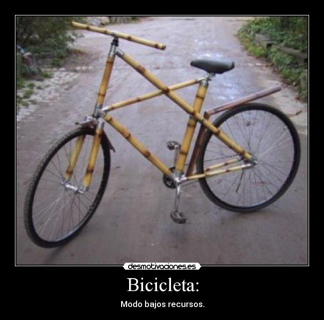 carteles bicicleta modo bajos recursos desmotivaciones
