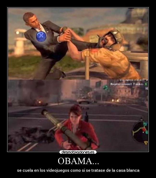 OBAMA... - se cuela en los videojuegos como si se tratase de la casa blanca