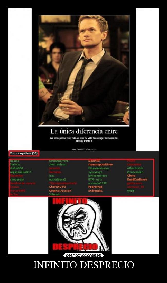 INFINITO DESPRECIO -