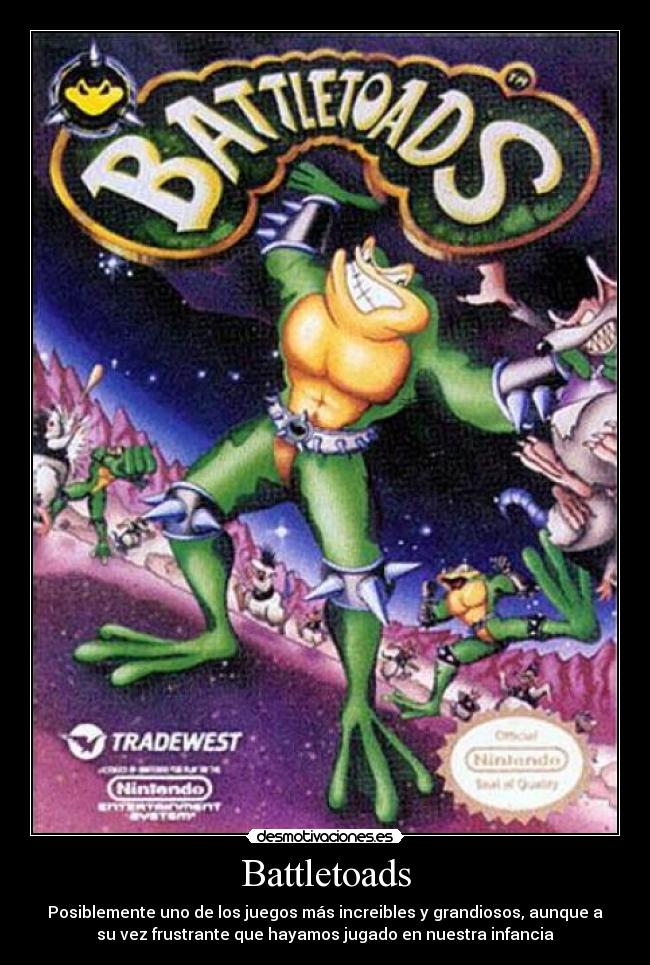 carteles videojuego juego nintendo nes snes viciar infancia ninos battletoads imposible frustracio desmotivaciones