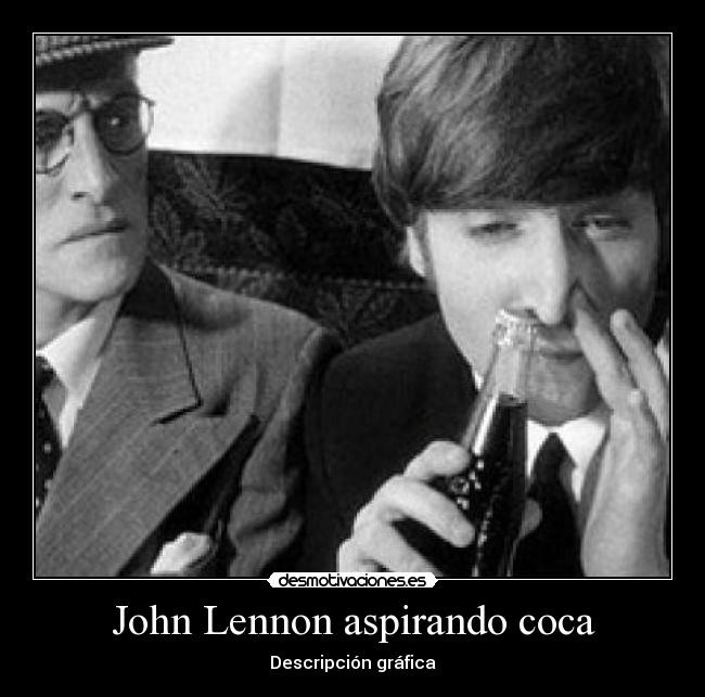 John Lennon aspirando coca -