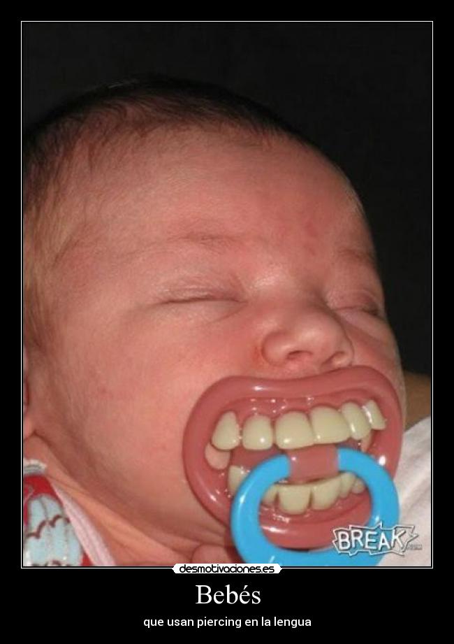 Bebés - que usan piercing en la lengua