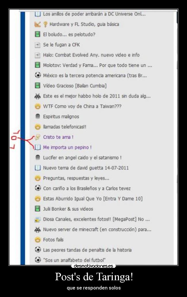 Posts de Taringa! - que se responden solos