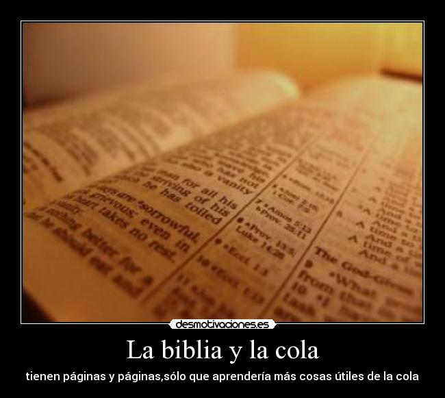 La biblia y la cola - 