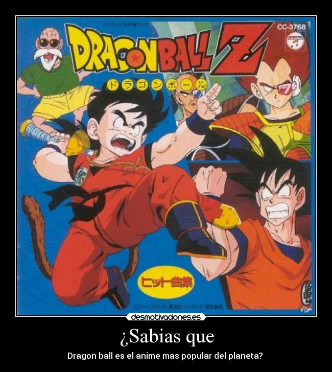 ¿Sabias que - Dragon ball es el anime mas popular del planeta? 