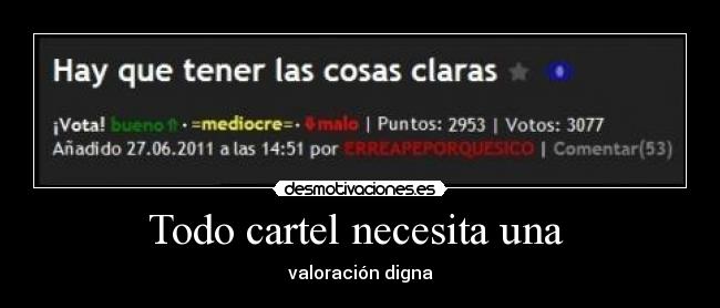 Todo cartel necesita una  - 