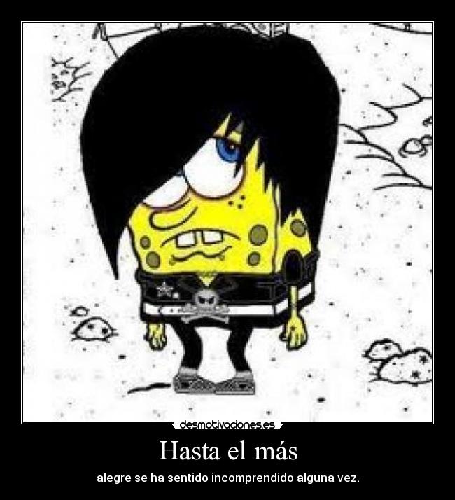 carteles bob esponja emo desmotivaciones