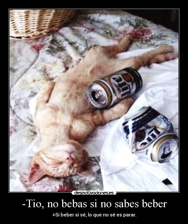 -Tio, no bebas si no sabes beber -