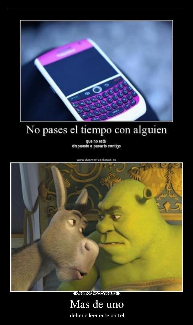 Mas de uno - debería leer este cartel