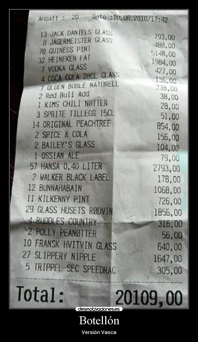 Botellón - Versión Vasca